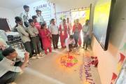 Students celebrating Tihar festival in the school