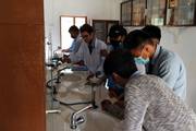 Chemistry Lab in Action: Practical Work at Shree Sarbajanik Model Secondary School