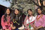 Celebrating Heritage: Students Adorned in Cultural Attire at Shree Padma Secondary School.