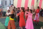 Group dance performed on the occasion of the school anniversary