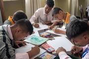 Creative Strokes: Students Engaged in Drawing - Kathmandu Vidya Kunja Secondary School