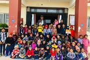 Students of class 1,2 and 3 on an educational tour with teachers to study and observe the geographical, natural, religious and social environment around Kanchan Rural Municipality area