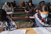 Students of Himal Darshan Secondary School Engaged in Examinations.