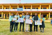 A Canvas of Talent: Shree Nepal Rastriya Secondary School's participants and winners at the Inter-School Painting Competition.