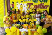 Nursery students enjoying Yellow Day in the school