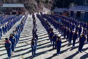 School Morning Assembly: Building Discipline and Togetherness at Janasewa Model Secondary School