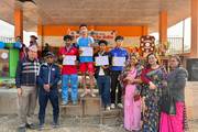 Gokundeshwor Secondary School honors students during its sports meet prize distribution ceremony.