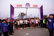 School students participating in Pokhara International Marathon Competition