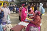 distributing results to the students