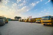 School buses at the school compound