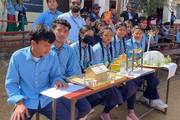 Students presenting their projects during a science exhibition.