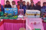 Students of Laxmi Secondary School showcase their innovative projects during a science exhibition.