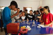 Soil Testing in Action: ISc Ag Students Using Soil Kits at Shree Sarbajanik Model Secondary School