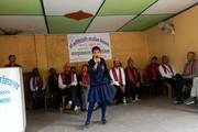 Students participating in the Inter-School Speech Competition