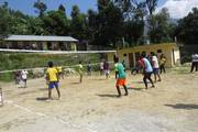 Energetic Volleyball Match: Team Spirit in Action at Shree Jamunakhark Secondary School