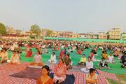 Yoga program organized by the school