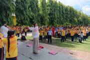 Laxmi Secondary School organizes regular yoga sessions to promote the physical and mental well-being of its students.