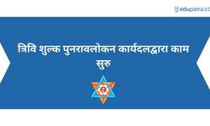 त्रिवि शुल्क पुनरावलोकन कार्यदलद्वारा काम सुरु