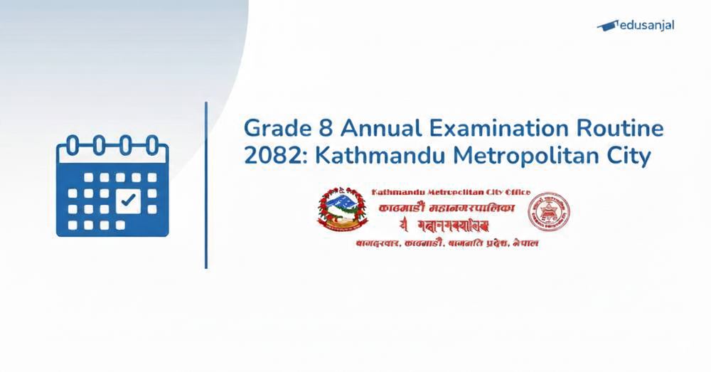 Grade 8 Annual Examination Routine 2082: Kathmandu Metropolitan City