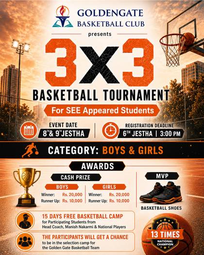 GoldenGate Basketball Club: 3x3 Basketball Tournament for SEE Appeared Students