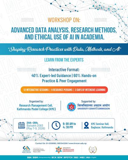 Workshop on Advanced Research Methods, Data Analysis, and Ethical Use of AI: KMC Bagbazar
