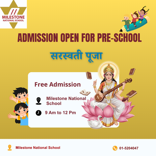 Saraswati Puja Celebration at Milestone National School