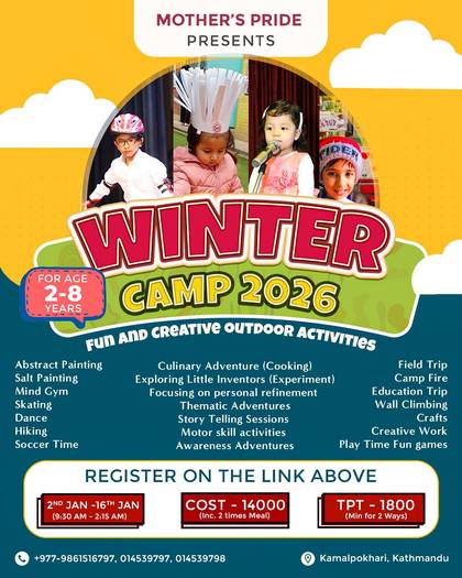 Mothers Pride Preschool Winter Camp 2026