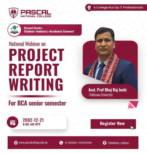 National Webinar on Project Report Writing for BCA Students