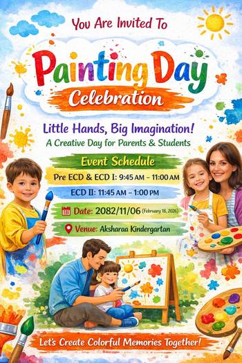 Painting Day Celebration at Akshara Kindergarten