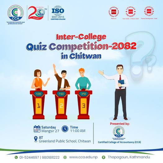 CCA Presents: Inter-College Quiz Competition 2025 in Chitwan