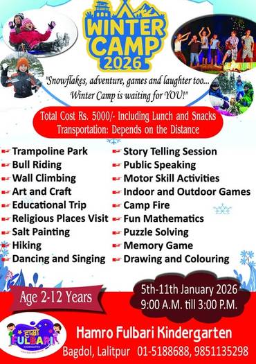 Winter Camp 2026: Hamro Fulbari Kindergarten