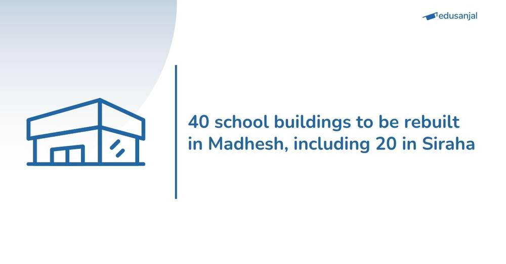 40 school buildings to be rebuilt in Madhesh, including 20 in Siraha