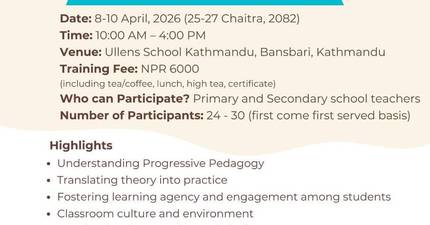 Teacher Training on Progressive Pedagogy: Ullens Center for Educator Development