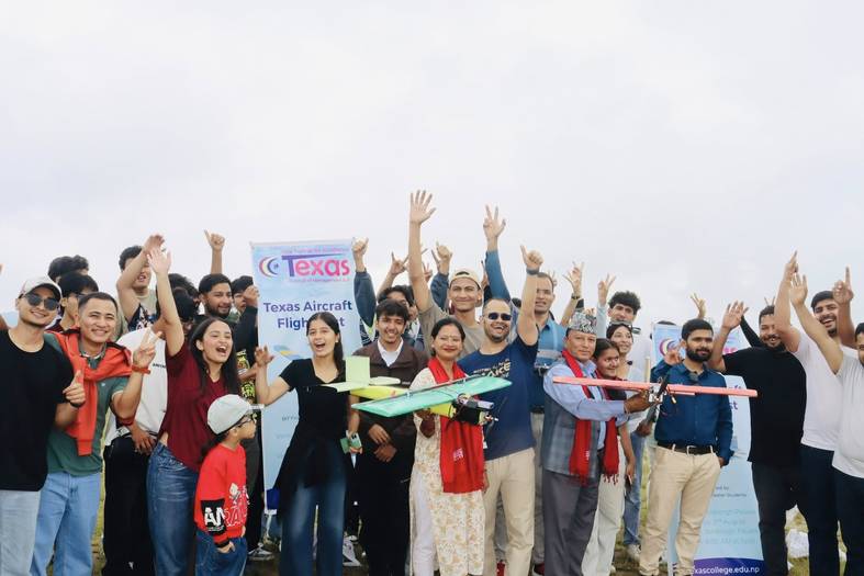BIT First Semester Students of Texas College of Management and IT Successfully Conduct Aeronautical (Aircraft) Trial Flight