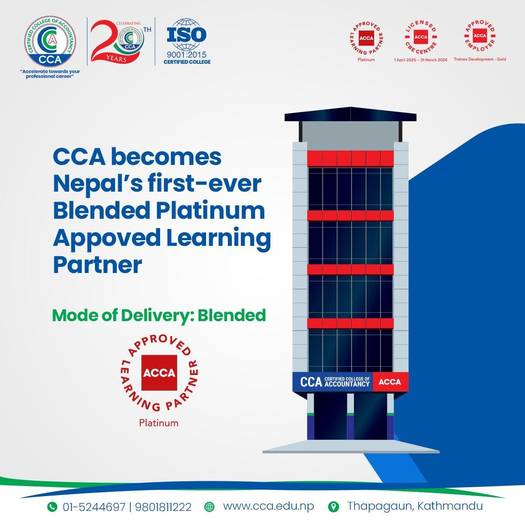 Certified College of Accountancy has become Nepal’s first and only Blended Platinum Approved Learning Partner of ACCA.