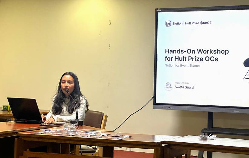 Hult Prize at Khwopa College of Engineering Conducts Notion Workshop for Organizing Committee 2025/26