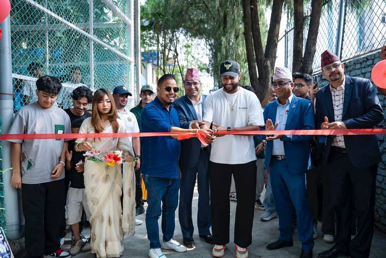 Cricket Practice Ground Inaugurated at Uniglobe, New Baneshwor by Harmeet Singh