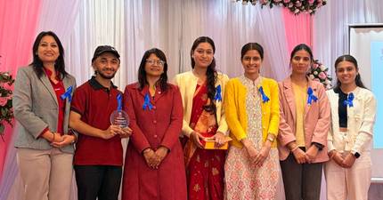 Kathmandu Multiple College Secures First Prize at AMR Heroes Talent Competition