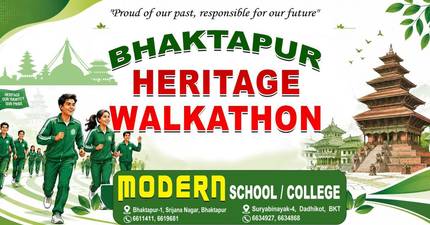 Bhaktapur Heritage Walkathon Held to Promote Cultural Awareness Among Grade 11 Students of Modern School/College