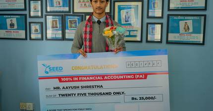 Seed Financial Academy’s Aayush Shrestha Achieves a Perfect 100% Score in ACCA Financial Accounting Exam