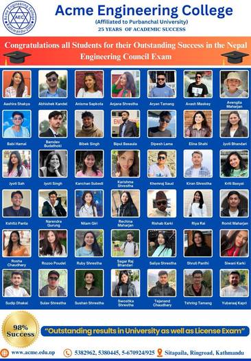 Acme Engineering College Achieves 98% Pass Rate in Nepal Engineering Council Exam