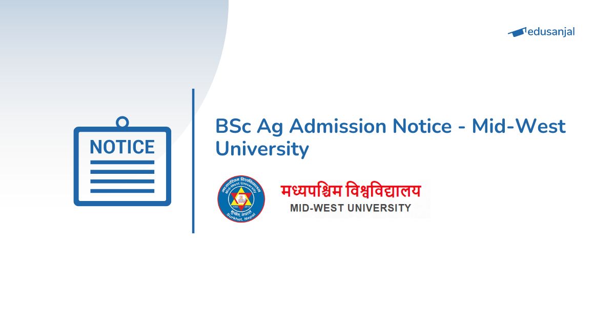 BSc Ag Admission Notice - Mid-West University