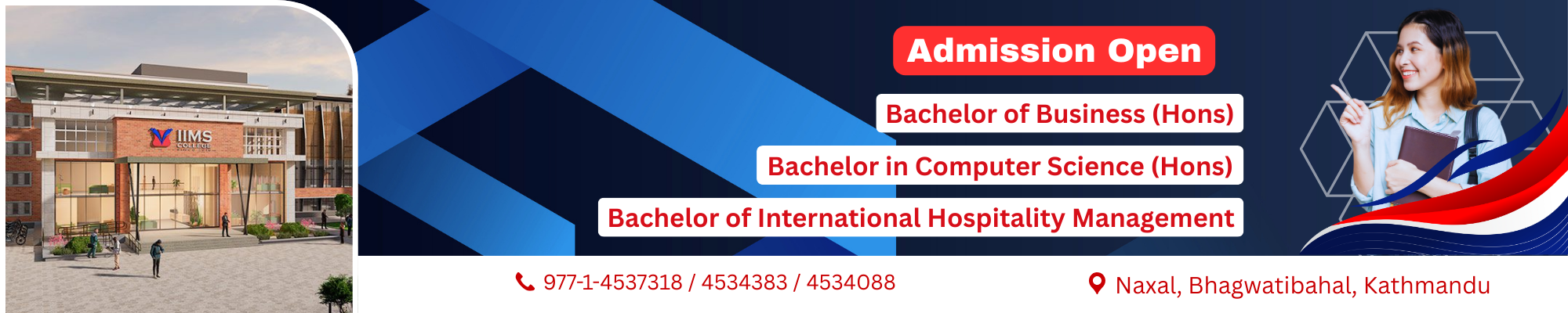 Admissions Open for Bachelor's Programs at IIMS College