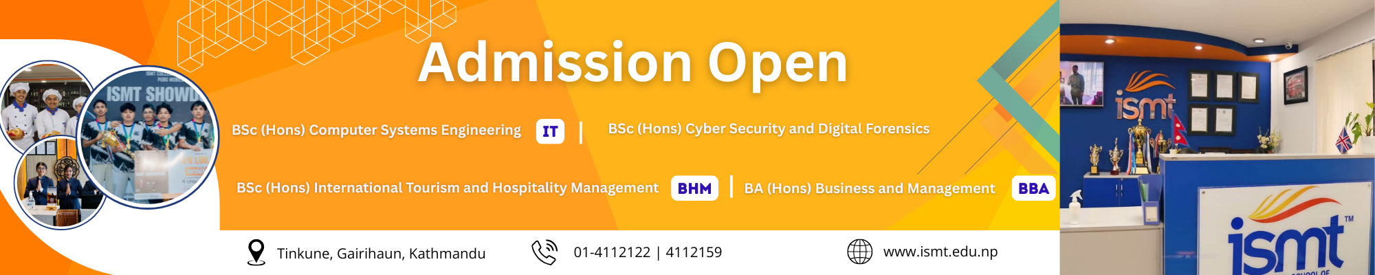 Admission Open for Bachelor Programs at ISMT College