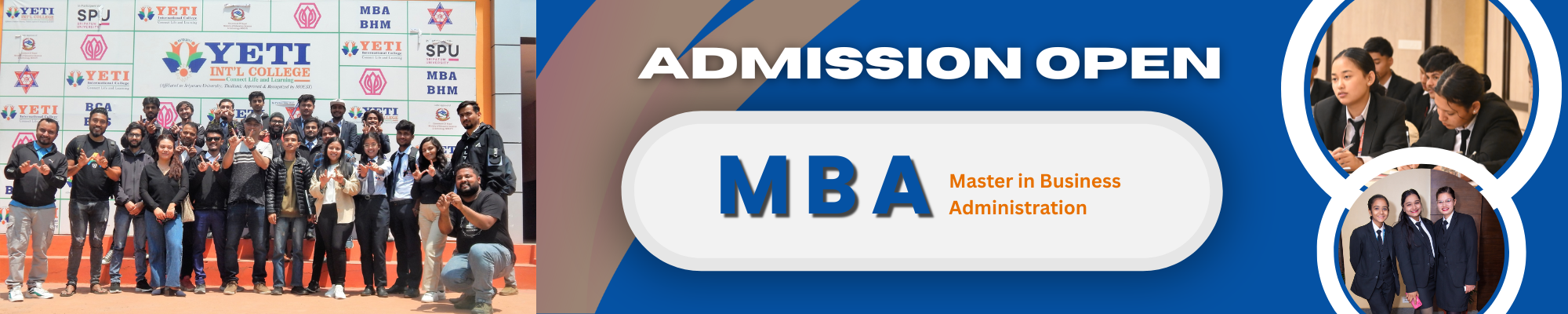 Admission Open for Masters in Business Administration (MBA) program at Yeti International College