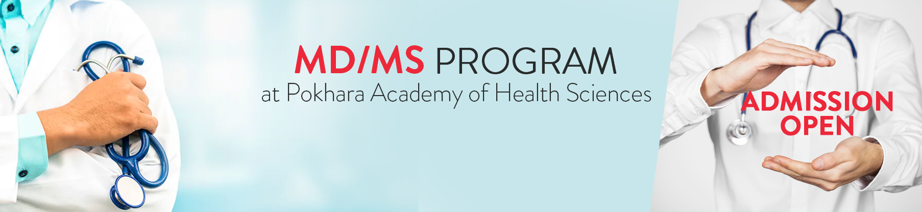 Entrance Exam Notice for MD/MS program at Pokhara Academy of Health Sciences