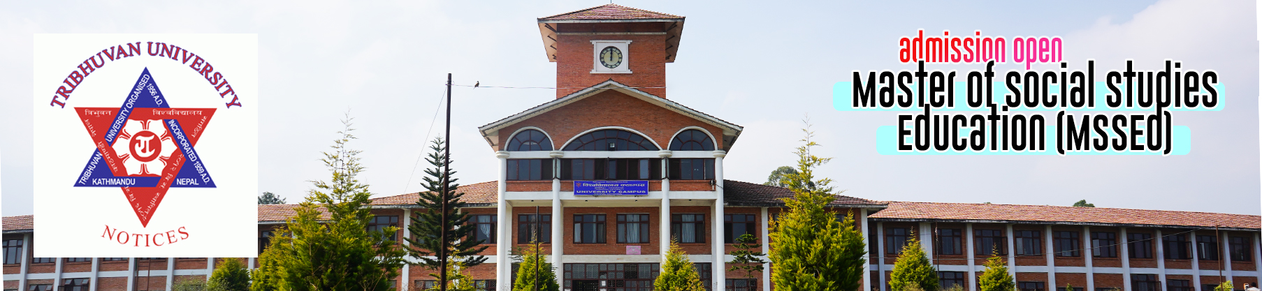 Admission Open in Master of Social Studies Education (MSSEd) - Tribhuvan University