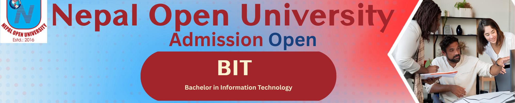 BIT Admission Open at Nepal Open University - 2083
