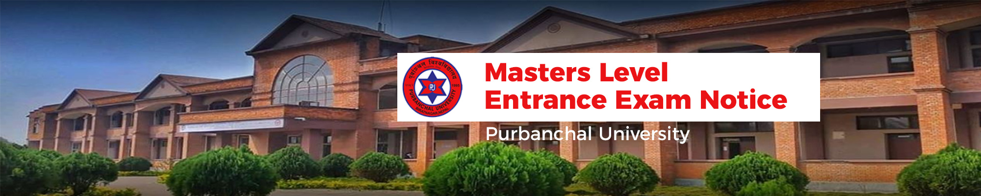 Purbanchal University Master of Engineering Entrance Exam Notice 2025